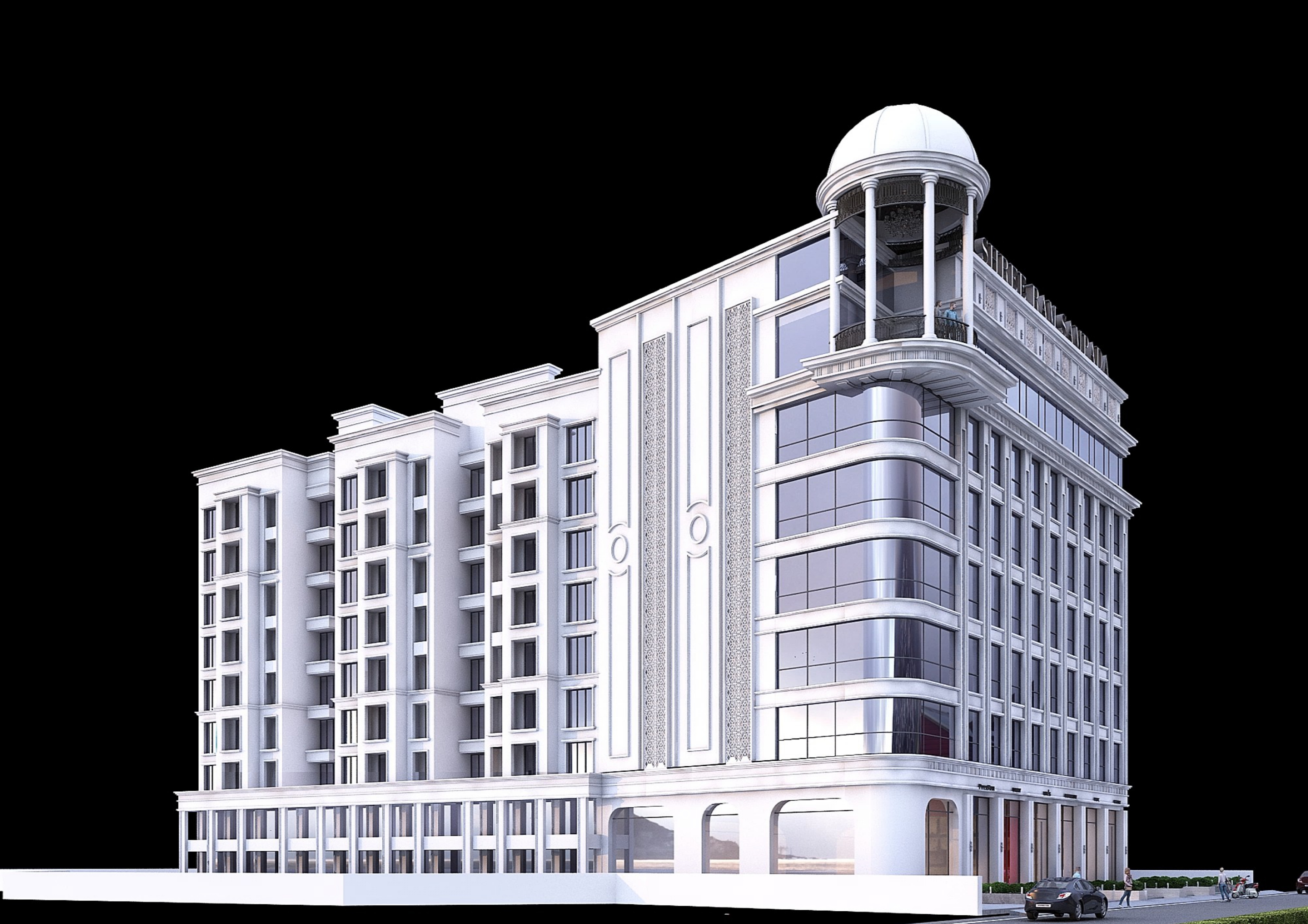 Side view of Shreeram Sampaada, a Navkar Group real estate development in Palghar